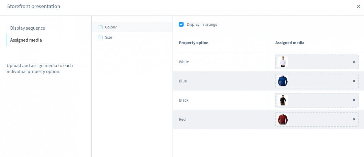 Shopware 6: Varianten aus Gr&ouml;&szlig;en und Farben mit Bildern